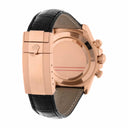 Rolex Daytona 18k Rose Gold Chocolate Arabic Dial Leather Band 40mm Watch 116515