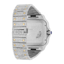 Cartier Santos De Cartier Chronograph Two Tone Custom Diamond Watch W2SA0008