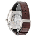 IWC Da Vinci  IW3764-01 43.10mm Chronograph Grey Dial Leather Strap White Gold Watch - 2008