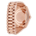 Rolex Day Date  228235-0002 Chocolate Roman Dial Fluted Bezel 18k Rose Gold Watch