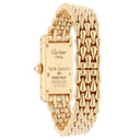 Cartier Tank WB3005K3 18K Yellow Gold Diamond Bezel Quartz Watch