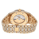 Audemars Piguet Royal Oak Self-winding 15400 Indiex Dial Rose Gold Iced Out Mens Watch