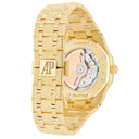 Audemars Piguet Royal Oak Frosted Gold 77450BA.GG.1361BA.01 34mm Yellow Gold Crystal Sand Dial 18K Yellow Gold Watch