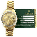 Rolex Day-Date II 218398BR 41mm Yellow Gold with Champagne Diamond Dial Watch