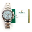 Rolex Daytona 116506A 40mm Ice Blue Baguette Diamond Platinum Watch 2020
