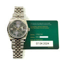 Rolex Datejust 36mm 126234-0045 Wimbledon Roman Dial Stainless Steel Jubilee Fluted Bezel Watch 2024