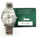Rolex Steel Datejust 36 Watch 126200 Domed Bezel Silver Index Dial Oyster Bracelet 2021