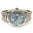 Rolex Day-Date 36mm 128236-0008 Platinum Watch Ice Blue Roman Dial 2022