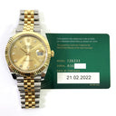 Rolex Datejust 41 Steel & Gold 126333  Champagne Diamond Dial Jubilee Watch 2022
