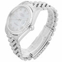 Rolex Datejust 36 Stainless Steel Quickset Watch Silver Roman Dial 16220