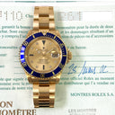 Rolex Submariner Date 40mm 16618SG Oyster Yellow Gold Watch Champagne Diamond Dial 2022
