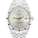Rolex Oyster Perpetual Date Stainless Steel Watch Jubilee Silver Index Dial 15010 - 1983