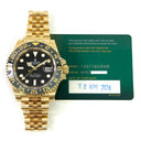 Rolex GMT-Master II 40mm Jubilee 126718GRNR Yellow Gold Watch Black Dial 2024