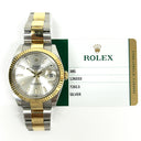 Rolex Datejust 41 Gold & Steel 126333 Silver Index Dial Oyster Watch 2017