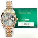Rolex Datejust Grey Roman Dial 126331 Jubilee  Fluted Bezel Stainless Steel and Rose Gold Watch Wimbledon 2021