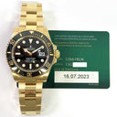 Rolex Submariner Date 41mm Oyster 126618LN Yellow Gold with Black Dial Watch 2023