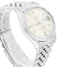 Rolex Oyster Perpetual Date Stainless Steel Watch Jubilee Silver Index Dial 15010 - 1983
