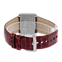 Cartier Tank Divan Stainless Steel 32mm Red Strap Ladies Watch Ref # 2599