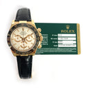 Rolex Daytona Ivory Dial 40mm 116515LN Rose Gold with Black Crocodile Leather Watch 2014