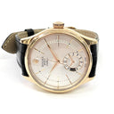 Rolex Cellini Dual Time 50525 39mm Rose Gold with Silver Dial Watch 2016