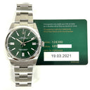 Rolex 124300 41mm Oyster Perpetual Stainless Steel Green Dial 2021