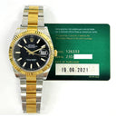 Rolex Datejust Black Dial 41mm Fluted Bezel 126333 SS / YG Oyster  Watch 2021