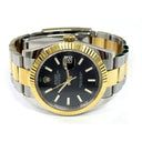 Rolex Datejust Black Dial 41mm Fluted Bezel 126333 SS / YG Oyster  Watch 2021