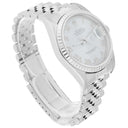 Rolex Datejust 36 Stainless Steel Quickset Watch Silver Roman Dial 16220