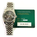 Rolex Datejust 36mm 126200 Jubilee Stainless Steel Watch Slate Grey Wimbledon Dial MINT 2023