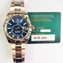 Rolex Sky-Dweller 336935-0001 42mm Rose Gold with Blue Dial watch 2024