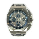 Audemars Piguet Royal Oak Chronograph 26400IO.OO.A004CA.02 Titanium with Black Leather Watch Grey Dial