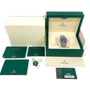 Rolex Datejust 41mm Jubilee 126334 Stainless Steel Watch Blue Diamond Dial