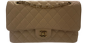 Chanel Medium Double Flap Caviar Tan