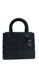 Dior - Medium Lady Dior Bag Black Ultramatte Cannage Calfskin