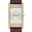 Audemars Piguet Quartz 6383 002 Diamond bezel White Dial Vintage Watch