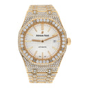 Audemars Piguet Royal Oak Self-winding 15400 Indiex Dial Rose Gold Iced Out Mens Watch