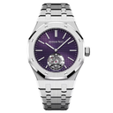 Audemars Piguet Royal Oak Flying Tourbillon 26660ST.OO.1356ST.01 37mm Purpple Dial Stainless Steel "50th Anniversary" Watch