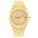 Audemars Piguet Royal Oak Frosted Gold 77450BA.GG.1361BA.01 34mm Yellow Gold Crystal Sand Dial 18K Yellow Gold Watch
