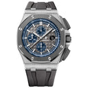 Audemars Piguet Royal Oak Chronograph 26400IO.OO.A004CA.02 Titanium with Black Leather Watch Grey Dial
