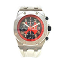 Audemars Piguet Royal Oak Offshore Red/Black Dial 26195ST.OO.D101CR.01 42mm Stainless Steel White Rubber Watch 2011