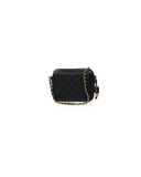 Chanel - Filigree Vanity Case Black Quilted Caviar Small (Pre-Owned)