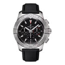 Breitling Avenger B01 Chronogragh AB0147101B1X1 44mm Black Dial Unidirectional, Ratcheted Bezel Stainless Steel With Anthracite Calfskin Leather Strap Watch