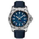 Breitling Avenger GMT  Blue Dial A32320101C1X1 Stainless Steel Watch Blue Calfskin Leather Strap 2024