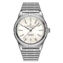Breitling Chronomat Automatic A10380591A1A1 36 White Dial Unidirectional, Ratcheted Bezel Stainless Steel  (gem-set) with Stainless Steel Bracelet Watch