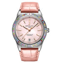 Breitling Chronomat Automatic South Sea G10380BB1K1P1 36mm Pink MOP Dial Fixed Bezel Stainless Steel/18k White Gold with Pink Alligator Leather Strap Watch