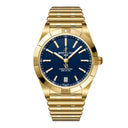 Breitling Chronomat Automatic K103801A1C1K1 36mm Blue Dial Uni-Directional Ratcheted Bezel 18k Yellow Gold Watch