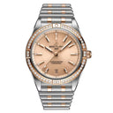 Breitling Chronomat Automatic U10380591K1U1 36mm Champagne Dial Unidirectional Rotating Bezel Stainless Steel & 18k Red Gold (gem-set) with Stainless Steel & 18k Yellow Gold Bracelet Watch