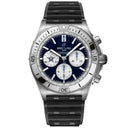 Breitling Chronomat B01 AB01342B1C1S1 NFL Dallas Cowboys Edition 42mm Blue Dial Unidirectional Ratcheted Rotating Bezel Stainless Steel with Black Rubber Strap Watch