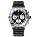 Breitling Chronomat B01 AB01342B1C7S1 42mm NFL New England Patriots Edition Black Dial Uni-directional Bezel Stainless Steel  With Black Rubber Watch