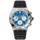 Breitling Chronomat B01 AB01342B1CCS1 NFL Detroit Lions Edition 42mm Blue Dial Unidirectional Ratcheted Rotating Bezel Stainless Steel with Black Rubber Strap Watch